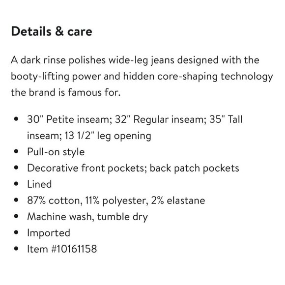 Spanx Wide legs pull on jeans, Black, Size M G88 - Picture 3 of 11